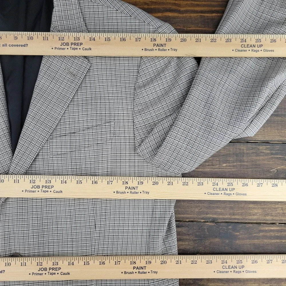 Joseph Abboud Men's‎ Sport Coat Blazer Two Button Beige Plaid Silk Wool 42S